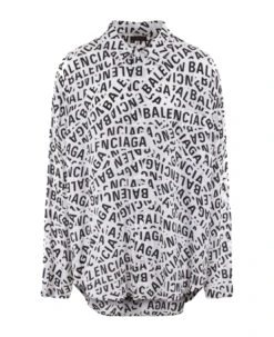Balenciaga Shirt With All Over Logo