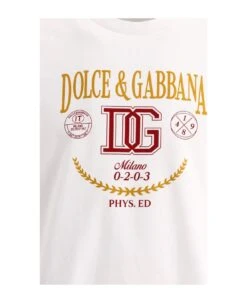 Dolce & Gabbana Dg Logo Printed Interlock T-shirt -Off-White Sales Store d93079db070df5abf07fa9aaa97bf6bb