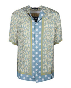 Versace Logo Monogram Print Short-sleeved Shirt