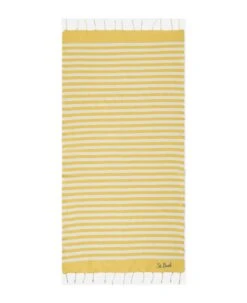MC2 Saint Barth Fouta Classic Honeycomb With White And Yellow Stripes