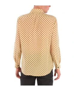 Celine Polka Dot Silk Shirt -Off-White Sales Store e0f7f7edcaf6761c63183f6e70244587