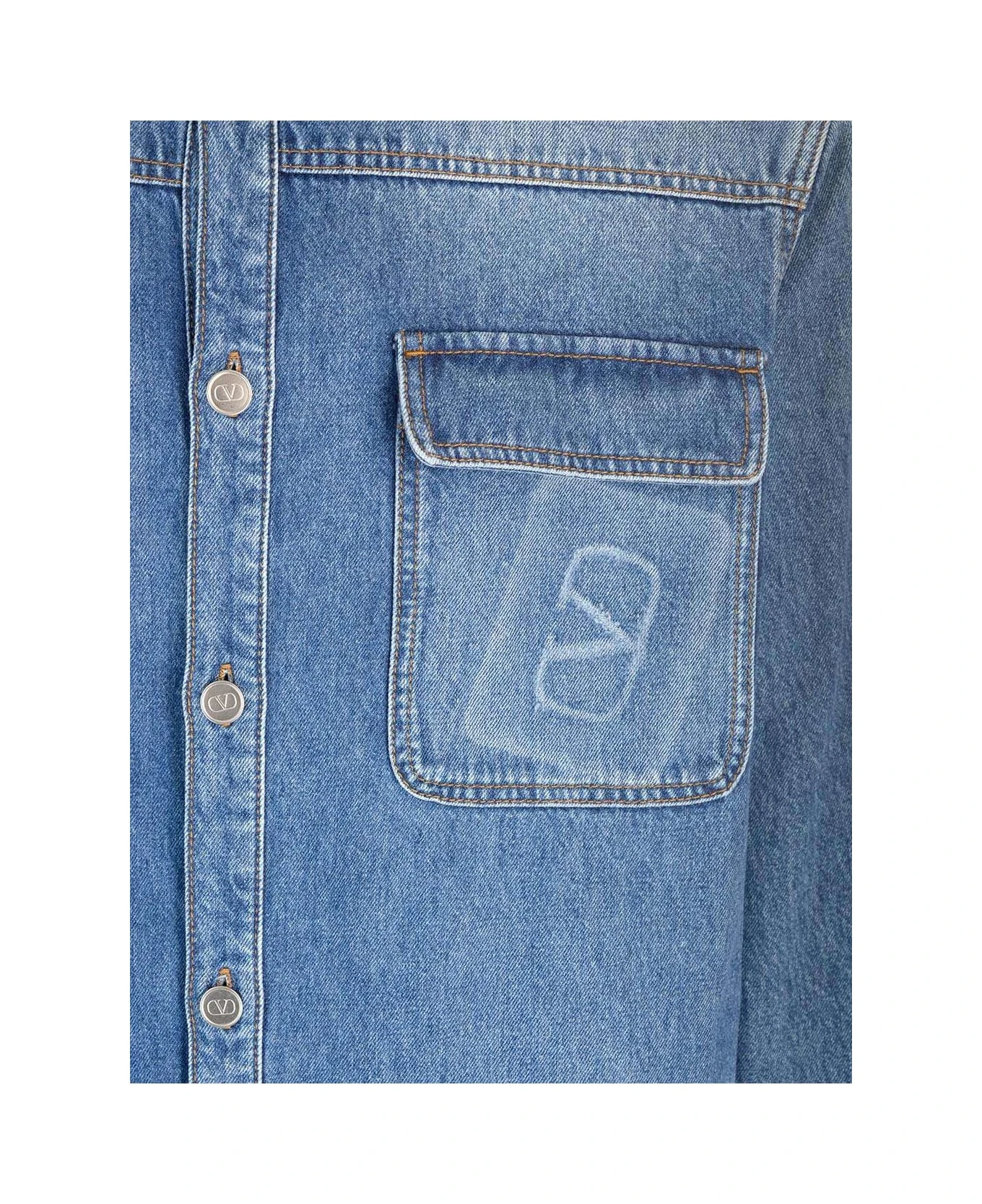 Valentino Garavani Denim Shirt With Pocket 5 Valentino Garavani Denim Shirt With Pocket - Image 3