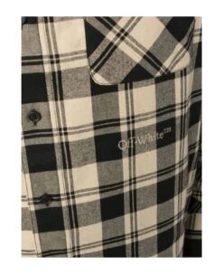 Off-White Light Beige And Black Cotton Shirt -Off-White Sales Store ead8f2798d2e6e2bf6037d554accace6