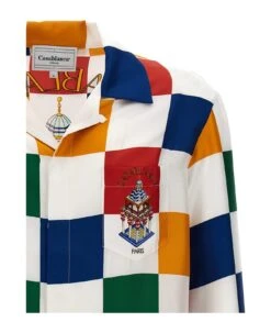 'casablanca Primary Check' Shirt -Off-White Sales Store ec79a6b5ebdc489bd999080e0790283d