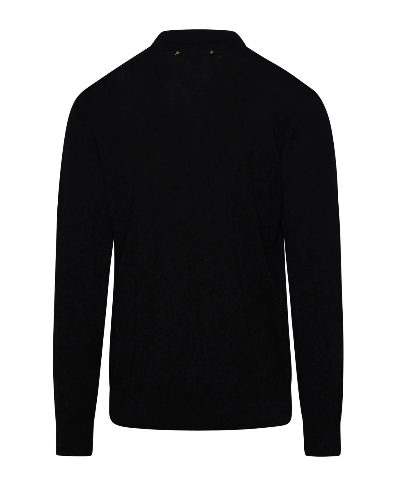 Golden Goose Polo Shirt In Black Virgin Wool 5 Golden Goose Polo Shirt In Black Virgin Wool - Image 3