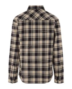 Off-White Light Beige And Black Cotton Shirt -Off-White Sales Store ef33e6068d8f6bd0e515c6bec4f48f26