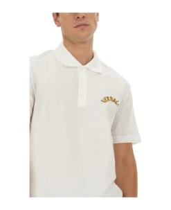 Versace Polo With Logo Embroidery -Off-White Sales Store f0362bbb33967a19068a4ff9fa4c3a47