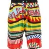 Dolce & Gabbana Printed Satin Bermuda Shorts